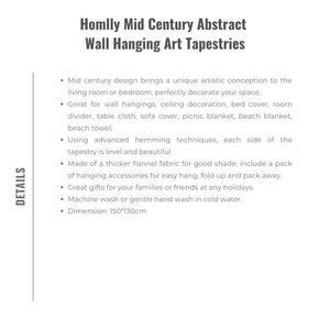 Homlly Mid Century Abstract Wall Hanging Art Tapestries