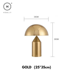 Homlly Mid Century Mushroom Brass Table Lamp