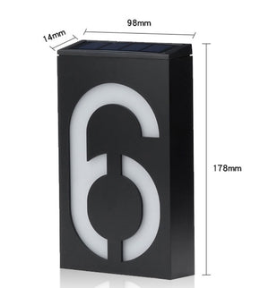 Homlly Waterproof Solar Lighted Address Sign House Number (Single)
