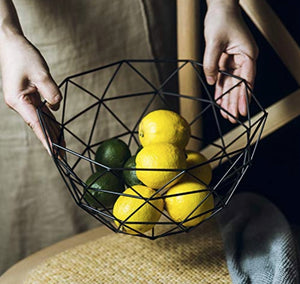 Homlly Black Metal Wire Fruit Storage Basket - Homlly