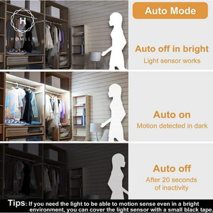 Homlly Motion Sensor Closet Strip Lights for bedroom, kitchen, Bathroom