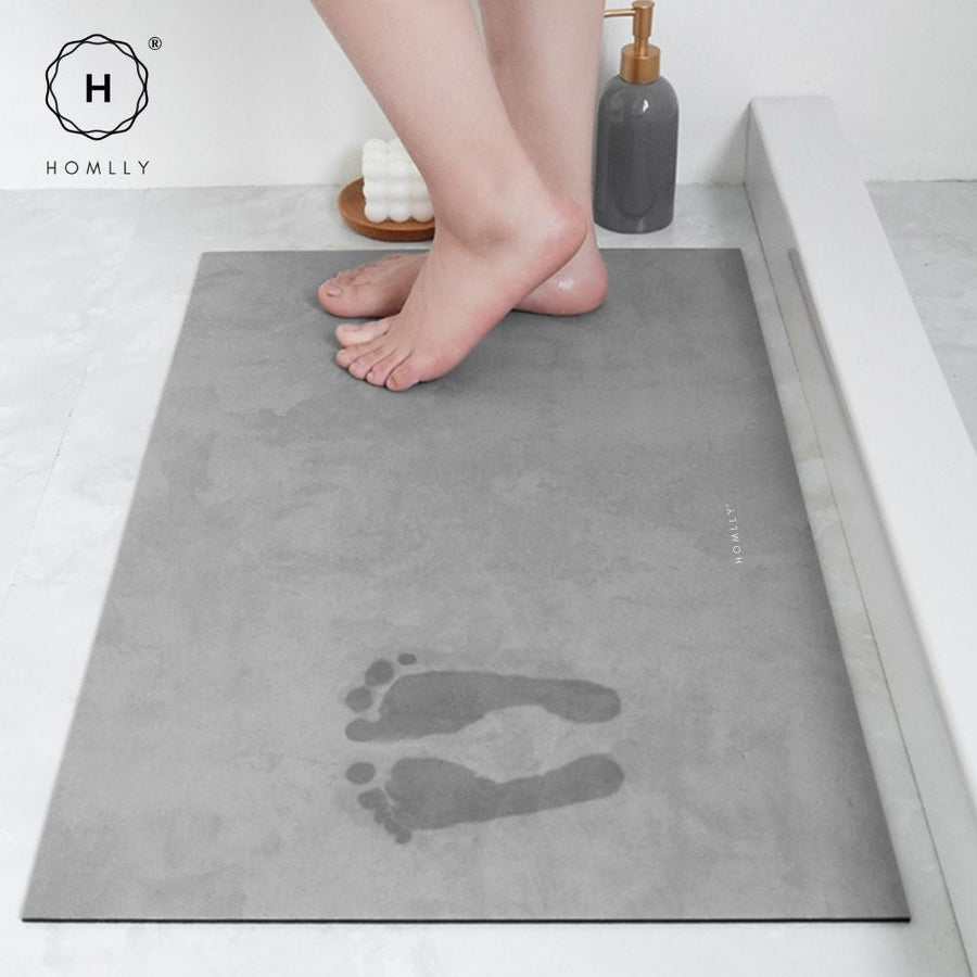 Homlly Non Slip Super Thin Quick Dry Absorbent Diatomaceous Floor Bath Mat