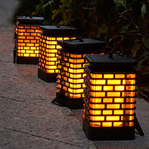 Homlly Outdoor Solar Lantern Lamp (Real Flame mode)