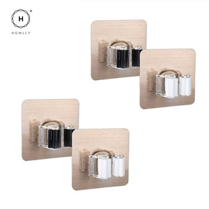 Homlly Non Drill Wall Mounted Broom Mop Holder Clamp (4pcs)