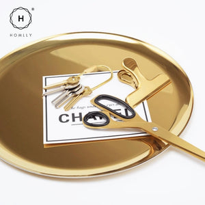 Homlly Keii Gold Stationary Set Dice Clip Ruler Pen Tape Scissor Holder