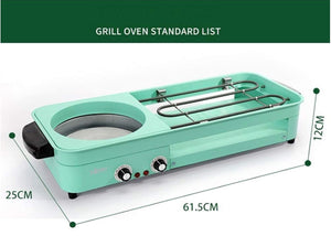 Homlly 2 in 1 Korean Electric Barbecue Pan Grill Hot Pot