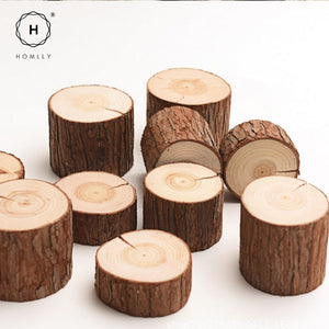 Homlly Unfinished Wood Rounds Natural Thicken Slab with Bark for Coasters Centerpieces Wedding Rustic Craft Wooden Christmas Ornaments