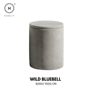 Homlly Apothecary Scented Soy Candles Wood Wick Concrete Holder