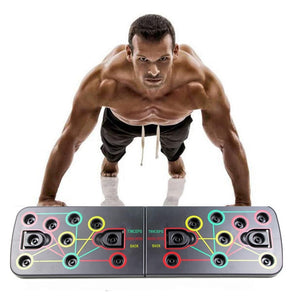 Homlly 13 in 1 Portable Power Press Push Up Workout Board with Resistance Band