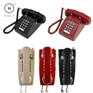 Homlly Retro Vintage Home Button Dial Landlines Phone