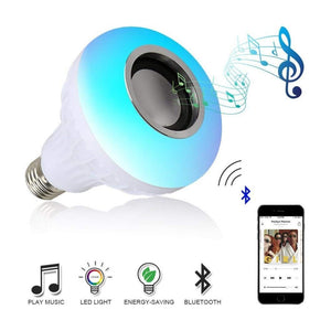 LED Bluetooth Music Disco Light Bulb with remote (E27 Bulb)