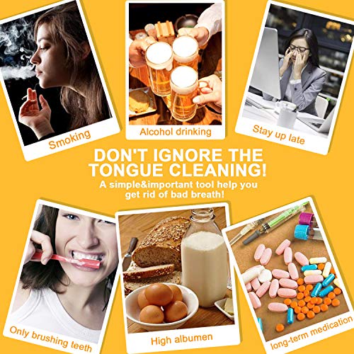 Homlly Tongue Scraper Oral Cleaner Dental Kit Adults & Kids