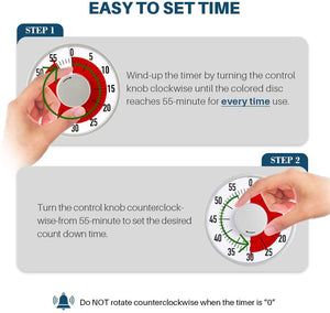 Homlly 60 minutes Mechanical Countdown Timer for Teaching, Meeting, Cooking, Working