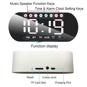 Homlly Bluetooth Radio LED Dual Alarm Clock