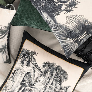 Homlly Botanical Palm Tree Printed Pillow Cushion Cover