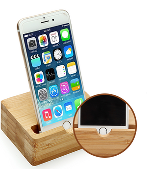 Homlly Woodi Handphone Dock Stand with Charging Slot - Homlly