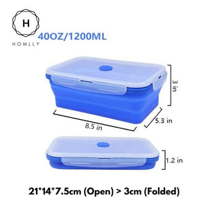Homlly Collapsible Foldable Silicone Food Storage Container (BPA Free)
