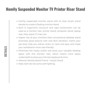Homlly Suspended TV Monitor iMac Printer Riser Stand