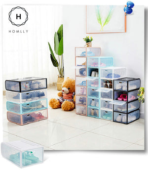 Homlly Stackable Storage Shoe Box
