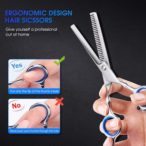 Homlly 10 Pcs Hair Cutting Scissors Set