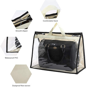 Homlly Transparent Dust proof Handbag Storage Protector with Zipper