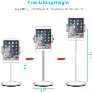 Homlly 360 Rotating Adjustable Height Phone Tablet Stand Holder