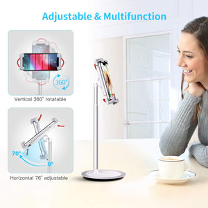 Homlly 360 Rotating Adjustable Height Phone Tablet Stand Holder