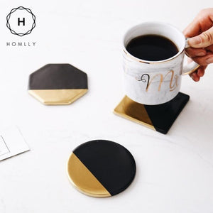 Homlly Keii Gold Marble Coaster
