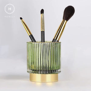 Homlly Crystal Cosmetic Makeup Brush Pencil Glass Storage Holder