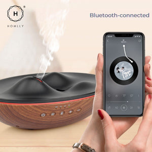Homlly Wave Ultrasonic Aroma Bluetooth Speaker Humidifier