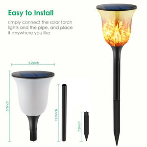 Gardi Modern Solar LED Dancing Flame Standing Classic Torch Light - Homlly