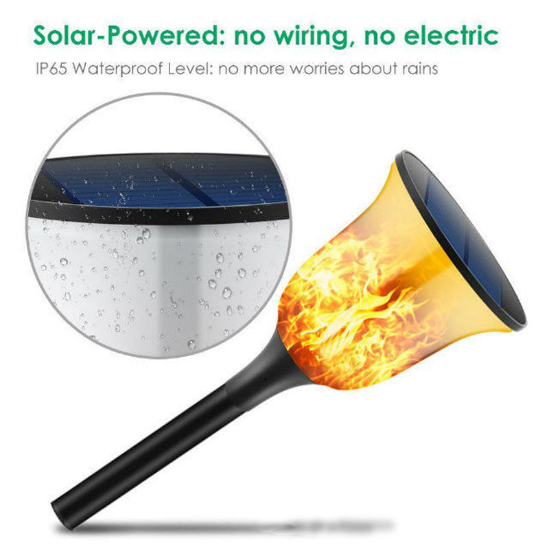 Gardi Modern Solar LED Dancing Flame Standing Classic Torch Light - Homlly