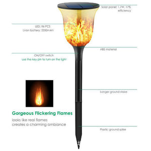 Gardi Modern Solar LED Dancing Flame Standing Classic Torch Light - Homlly