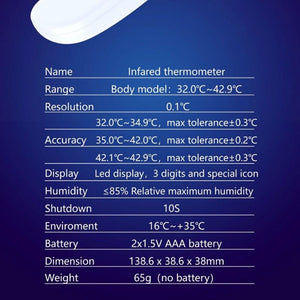 Homlly Non Contact Infrared Instant Forehead Thermometer