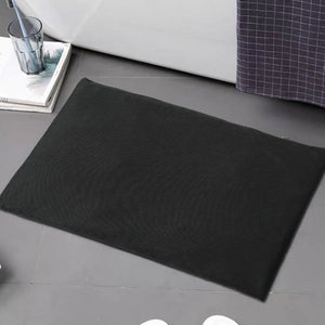Homlly Soft Diatomite Bath Floor Mat with Washable Cover (Plain)