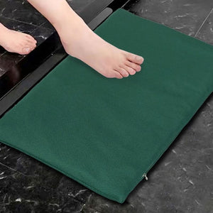 Homlly Soft Diatomite Bath Floor Mat with Washable Cover (Plain)