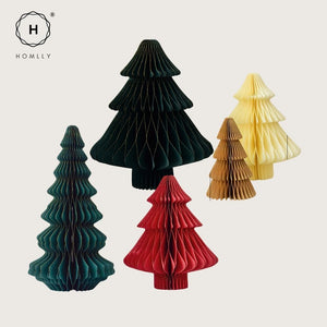 Homlly Paper Christmas Tree Table Hanging Decor Decoration Set