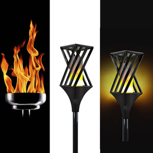 Gardi Twisted Solar LED Dancing Flame Standing Classic Torch Light - Homlly