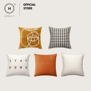 Homlly Houndstooth Bold Line Decorative Pillow Cushion Covers
