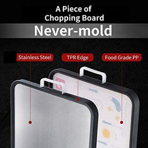 Homlly Double Sided Stainless Steel Cutting Boards
