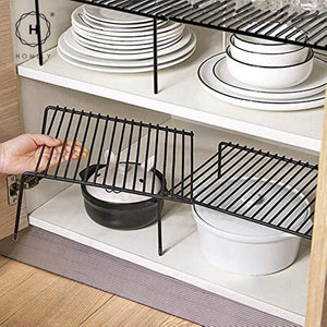 Homlly Expandable Shelf Organizer Rack for Kitchen Countertop Cabinet bathroom