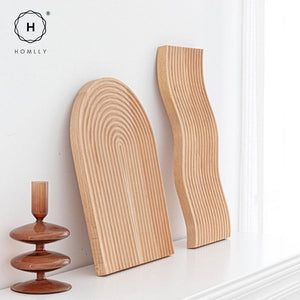 Homlly Decorative Serving Platter Wood Tray