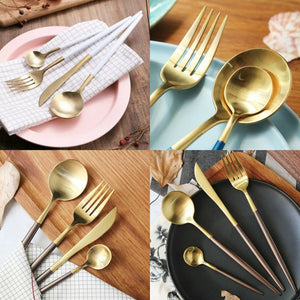 Keii 4 Piece Gold Cutlery Set