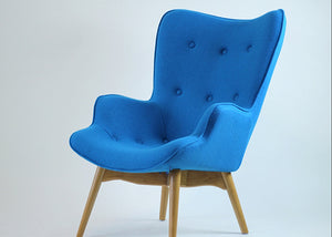 Grant Blue Lounge Chair Set - Homlly