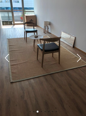 Gordon Rustic Natural Fiber Basketweave Summer Carpet floor mat (3x2m) - Homlly