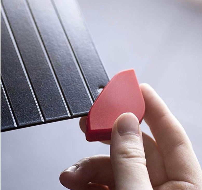 Homlly Defrosting Tray with Red Silicone Border (FDA Safe) available in 3 sizes S/M/L