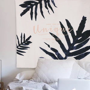 Monochrome Tapestry Wall Hanging Throw Cloth