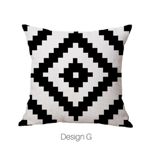 Homlly Geometric Black Cushion Covers - Homlly