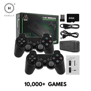 Homlly 4K HDMI HD 10000+ Video Game Console  with 2 Wireless Controllers