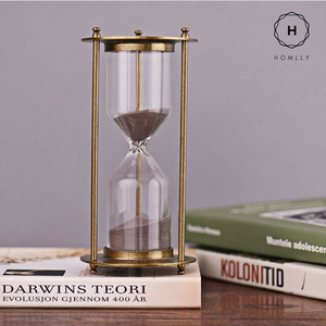 Homlly Alloy Hour Glass Timer (30 mins) Gold / Bronze Color - Homlly